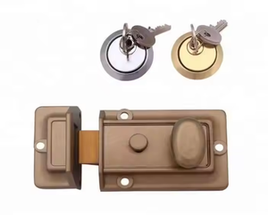 WEKIS Zinc Alloy Night Latch Deadbolt Rim <b>Lock</b> Anti-Theft Door Security Keyless Heavy Guard 60mm Backset 3 <b>Keys</b> - Product Image 3