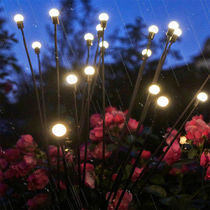 Feu d'artifice solaire LED extérieur, lucioles, pelouse, jardin, cour, décoration de paysage, lumière d'ambiance, lumières de balancement, vent - Product Image 6
