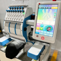 Machine à broder informatisée intelligente pour chapeaux, machine à broder à 12 aiguilles pour vêtements personnalisés