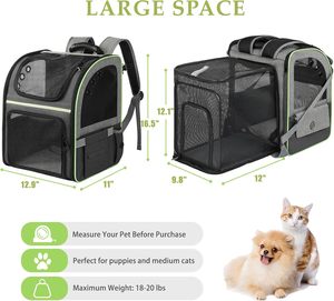 Factory Price High Density Oxford Breathable Zipper Reflective Multi-functional Expandable <b>Pet</b> Backpack <b>Carrier</b> for Cats - Product Image 5