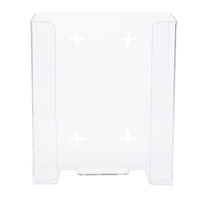 Distributeur de gants noir à double poche, 10,25 L x 4 P x 10,75 H pouces, support mural de 1/8 po pour compartiment de gants de laboratoire médical