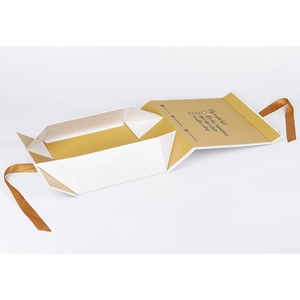 Ribbon printing, folding, flat folding, <b>foldable</b> cardboard, magnetic gift packaging, paper <b>box</b>, food <b>box</b>, customizable - Product Image 4