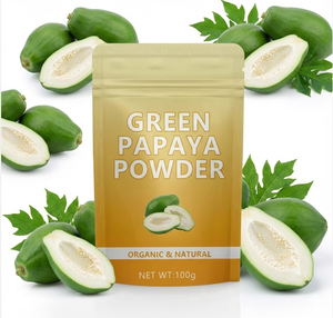 Poudre de Papaye Verte Sauvage 100% Naturelle pour l'Augmentation Mammaire, Enzyme Papain à Haute Activité, Extrait de Fruit de Qualité Alimentaire, Complément Alimentaire - Product Image 1