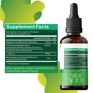 Gouttes liquides organiques naturelles pour améliorer la clarté mentale et la concentration de l'amer au corossol Supplément Gouttes de soutien pour le stress et le sommeil 30ml - Product Image 4