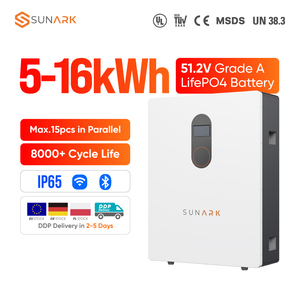 Sunark Factory Direct <b>48v</b> 51.2v 5kwh 10kwh 15kwh 16kwh Lithium Ion <b>Battery</b> with Mobile Control for Home Energy Storage Wallark - Product Image 1