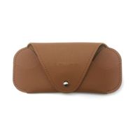 Étui à lunettes de soleil et à lunettes de vue en cuir fin, léger, portable, souple, unisexe, gris