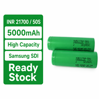 Brand New Grade a Samsungs INR21700 Lithium Battery 50S, High Capacity 5000mAh High Discharge Power Cell for Electric Bicycles