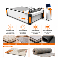 Machine de découpe CNC rotative à couteau rond pour tapis, moquettes imprimées, tapis de sol, tapis de voiture, pour la laine, les textiles et les tissus