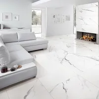 Carrara X Gạch Trắng Và Đá Cẩm Thạch Nhìn Gạch Sứ Lowes Phòng Khách Gạch Gốm 24x24