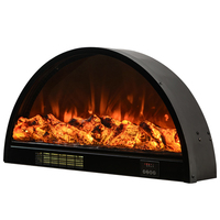 Cheminée électrique murale à chauffage par Led Décor Simulation de bois Flamme de carbone Inserts électriques Chauffage Cheminée électrique