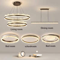 Lampes d'intérieur intelligentes personnalisées VH, lustres décoratifs luxueux à LED en aluminium rond pour intérieurs d'hôtels