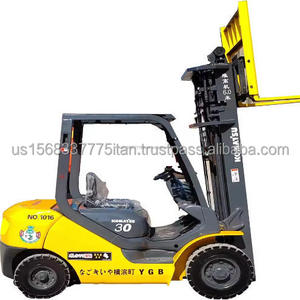 Montacargas Usado para Almacén, Contrapesado, Komatsu, Motor Japonés Original, 3 Toneladas, Diésel, FD30T-17-C-3, Altura de Elevación 4500MM - Product Image 1