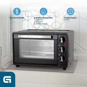 Forno da appoggio 23L 1600W Elettrico Multifunzione Grigio - Product Image 4