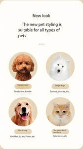 Pelo eléctrico de carga USB para cortadora con extremo hembra NEMA 15A corriente nominal enchufe de EE. UU. hoja de acero inoxidable estándar para mascotas - Product Image 3