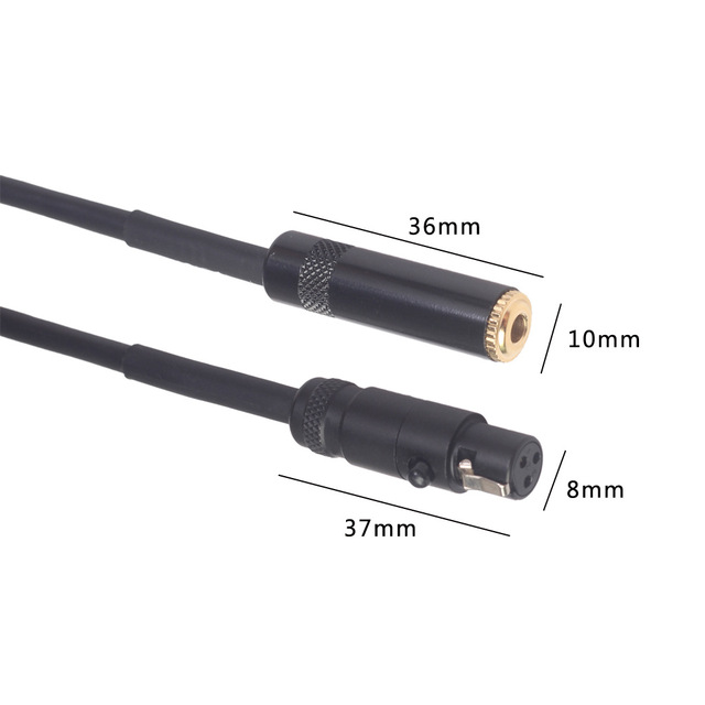 Gold-plated plug 3.5mm stereo master to MINI 3-core MINI XLR master camera microphone adapter cable