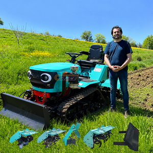 Crawler Tractors Remote-controlled <b>Cultivator</b> Crawler Rotary Tiller Mini Crawler Tractor - Product Image 2
