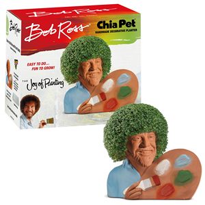 Chia Pet <span class=keywords><strong>Bob</strong></span> <span class=keywords><strong>Ross</strong></span> avec palette, pot de fleurs décoratif en céramique, facile à réaliser et amusant à cultiver, cadeau original, parfait pour toutes les occasions - Product Image 1