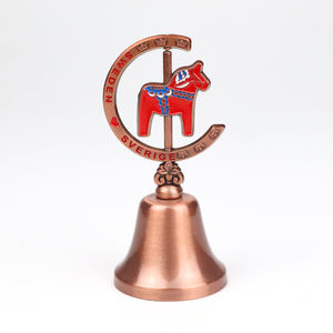 Изготовленный на заказ выгравированный логотип металлический Туристический Сувенирный подарочный стол Бронзовый вращающийся Вращающийся ручной обеденный звонок - Product Image 5