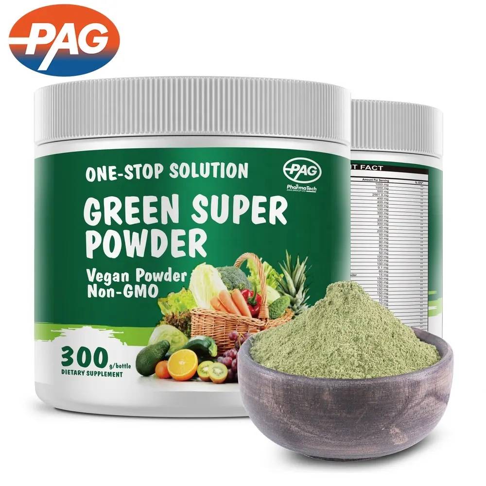 Oem Super Health Quality Gemüse-und Obst lieferung Health Care Natural Food Color ing Supplement Grün Super Vegan Powder