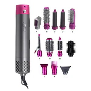 Sèche-cheveux multifonctionnel à ions négatifs 12 en 1 de haute qualité, brosse à Air chaud, sèche-cheveux, brosse à coiffer 5 en 1