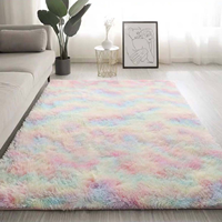 Tapis moderne super doux et moelleux, tapis en fourrure pelucheuse antidérapant pour la chambre à coucher, la salle à manger, le salon, les enfants, tapis en peluche PV
