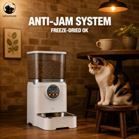 Récipient pour animaux de compagnie 4L avec compartiment déshydratant, anti-humidité et anti-blocage, pour garder les croquettes plus fraîches plus longtemps