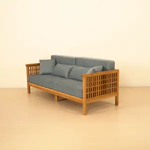 Mobili per la casa in legno massello poltrona moderna divano divano accento sedie imbottite accento con gambe in legno