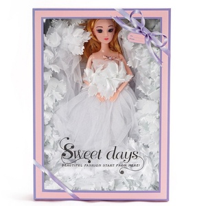 Wedding Dress Doll Little Girl Toy Fairy Princess Gift <b>Box</b> Set Children's Toys - Product Image 2