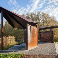 Corten – pergola de jardin en acier de luxe, pavillon, auvent d'extérieur, gazébo