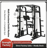 Máquina Smith Comercial Multifunción para Gimnasio en Casa, Rack de Potencia, Rack de Sentadillas, Press de Banca, Cable Crossover, Equipo de Entrenamiento Funcional