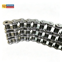 Cadena de Rodillos de Acero al Carbono Estándar 08B-3 de Alta Calidad QJ, Cadena de Transmisión de Placas, Certificación ISO9001, Resistencia a la Tracción de 47.6kN