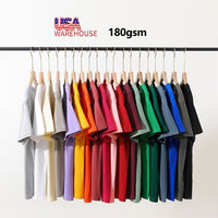 USA Warehouse Print on Demand Luxury Unisex Round Neck Branded Cotton Tee Shirt for Men