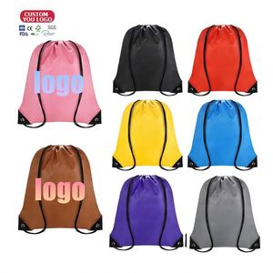 Custom Print Unisex Recyclable Waterproof Foldable Eco-Friendly <b>Drawstring</b> Polyester Outdoor Gym Sport Swimming <b>Backpack</b> - Product Image 1
