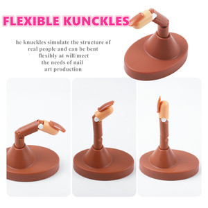 Main de mannequin pour ongles avec 100 faux ongles, modèle d'entraînement en acrylique, outil de présentation pour salon de manucure et débutants - Product Image 4