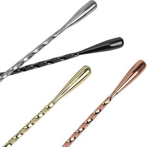 Custom Food Grade <b>Twisted</b> Stainless Steel Swizzle <b>Bar</b> Stirring Spoon - Product Image 3