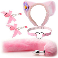 Fox Aanel pour femmes Butt Anal Toys Plug Training Tail Cosplay Game Set