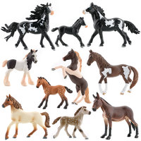Modèle de cheval sauvage réaliste en PVC, modèle Akhal-Teke, cheval de petite taille, Konik Przewalski, à assembler
