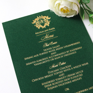 Carte de menu en velours vert émeraude de qualité supérieure, carte de menu pour café, bar, mariage, baptême, cérémonie, fête - Product Image 6