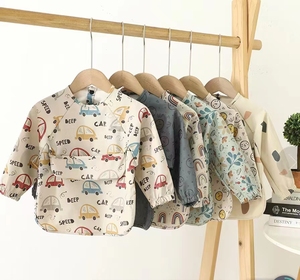 Bavaglino per Neonati e Bambini con Maniche in PU, Bavaglino Impermeabile con Raccogli Cibo e Maniche Lunghe - Product Image 3