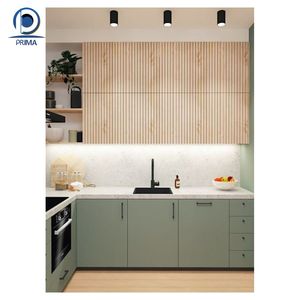 Mueble Despensero de Cocina de Madera Moderno y Modular con Isla y Mesa, Listo para Armar - Product Image 3
