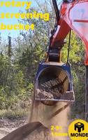 Seau de criblage d'excavatrice d'attachement de machines de construction écrasant le seau avec la rotation