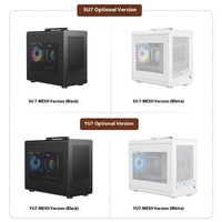 Boîtier PC Gaming Mini MATX Portable avec Verre Trempé et Poignée, Compatible Alimentation ATX, Petit Boîtier d'Ordinateur Tour Vente en Gros