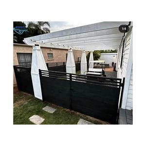 Paneles de valla decorativos de aluminio baratos para privacidad de casa de alta calidad, listones de zócalo para piscinas, precios de valla de aluminio cortada con láser - Product Image 1