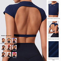 Chemises de yoga personnalisées pour femmes, sportives, très extensibles, respirantes, écologiques, effet ventre plat, ultra douces pour le yoga et le Pilates