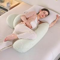 Oreiller de grossesse souple et réglable pour dormeurs latéraux, en forme de U, portable et réutilisable, amovible et lavable pour femmes enceintes