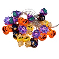 Luci LED a Forma di Zucca con Cappello da Strega per Decorazioni di Halloween, Luci Fatate 3D per Casa, Bar, Giardino e Feste di Halloween