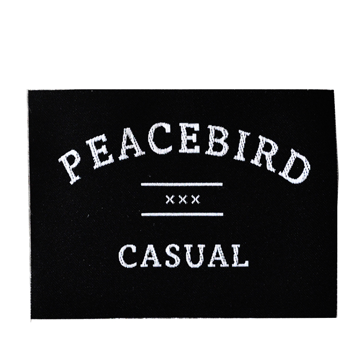 Высокая плотность фабричная прямая изготовление на заказ одежда тканые этикетки шейные бирки