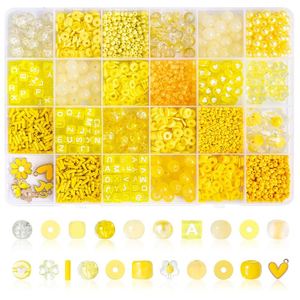Kit de perles à thème coloré pour loisirs créatifs, mélange de perles en argile polymère et en verre avec breloques en alliage pour la fabrication de bracelets d'amitié - Product Image 4