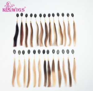 วิกผม K.S  ผมตรงแบบจีน  ผมแท้ชนิดเรมี่  ต่อผม  วงแหวนสี 85 สี  แบบเย็บสองชั้นด้วยเครื่องจักร  ไม่ผ่านการแปรรูปด้วยสารเคมี - Product Image 5