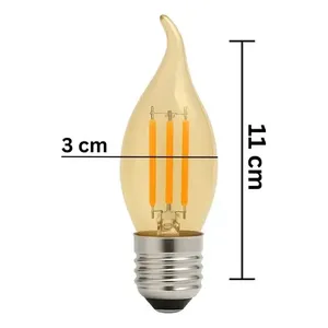 Pack de 6 ampoules LED effet flamme 4W 2700K, éclairage vintage - Product Image 2